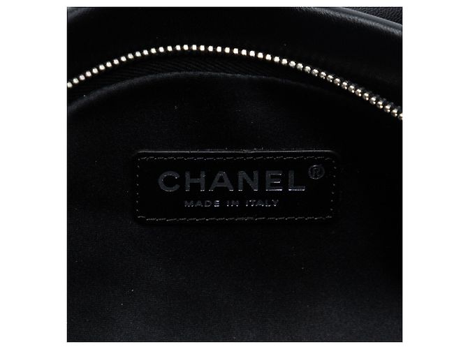 Clutch Emblema Globo in Pelle di Agnello Nera Chanel Nero - vista 5