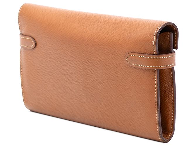 Cartera Longa Kelly en Epsom Marrón Hermès Castaño - vista 2