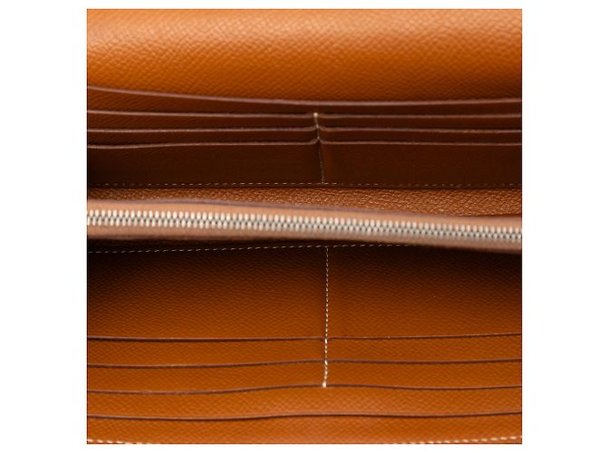 Cartera Longa Kelly en Epsom Marrón Hermès Castaño - vista 4