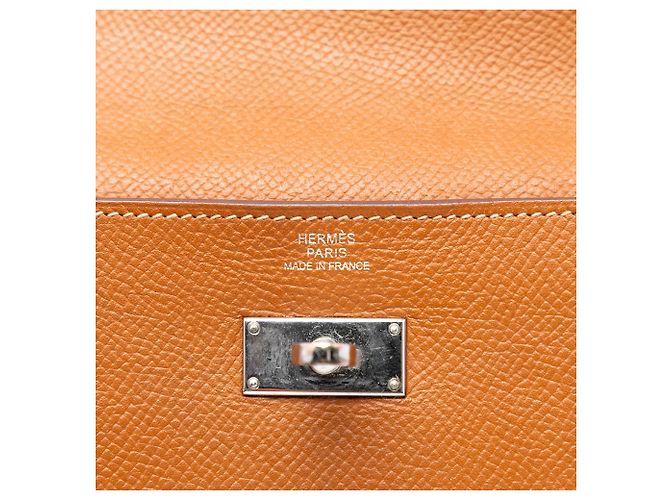 Cartera Longa Kelly en Epsom Marrón Hermès Castaño - vista 5