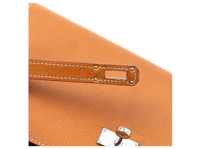 Cartera Longa Kelly en Epsom Marrón Hermès Castaño - vista 6
