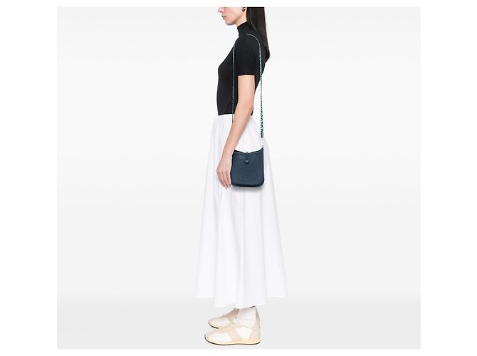 Hermès Blu Clemence Evelyne 16 Amazone Blu navy - vista 7