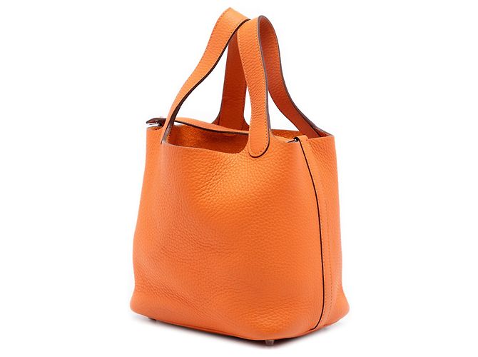 Hermès Arancione Clemence Picotin Lock 18 - vista 2