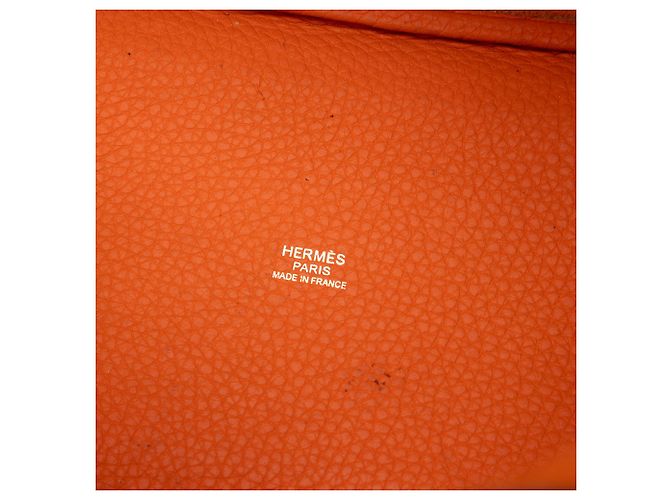 Hermès Arancione Clemence Picotin Lock 18 - vista 5