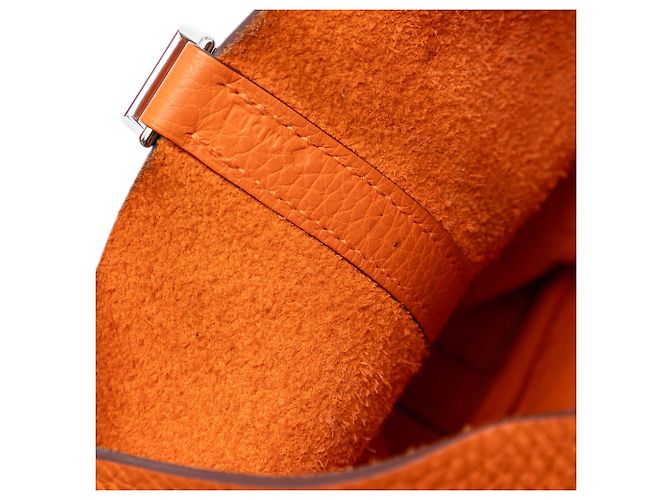 Hermès Arancione Clemence Picotin Lock 18 - vista 6