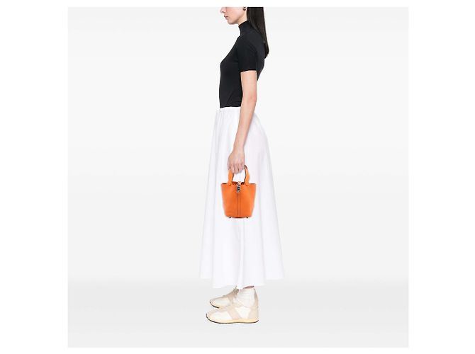 Hermès Arancione Clemence Picotin Lock 18 - vista 7