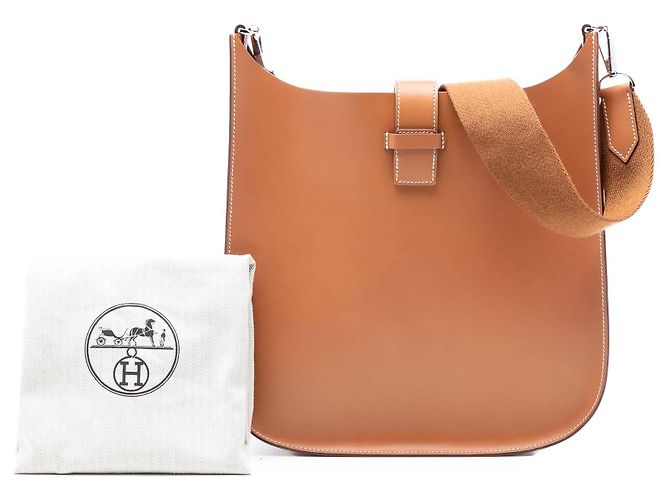 Hermès Borsa Evelyne Sellier 29 in Vache Hunter Marrone - vista 9