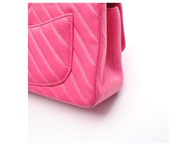 Mini borsa a spalla V Chevron di Chanel Rosa - vista 11