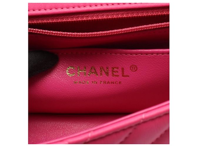 Mini borsa a spalla V Chevron di Chanel Rosa - vista 4