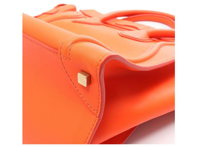 Céline Borsa a mano Celine Luggage Mini Shopper Rosso - vista 11