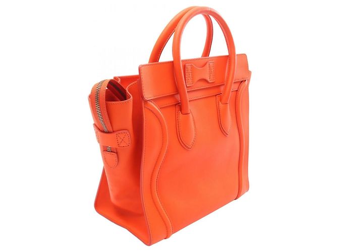 Céline Borsa a mano Celine Luggage Mini Shopper Rosso - vista 2
