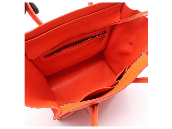 Céline Borsa a mano Celine Luggage Mini Shopper Rosso - vista 3