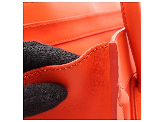 Céline Borsa a mano Celine Luggage Mini Shopper Rosso - vista 6
