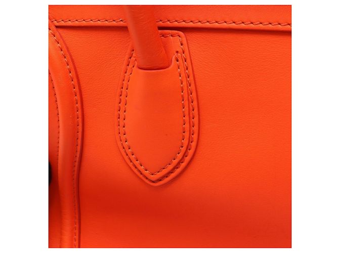 Céline Borsa a mano Celine Luggage Mini Shopper Rosso - vista 8