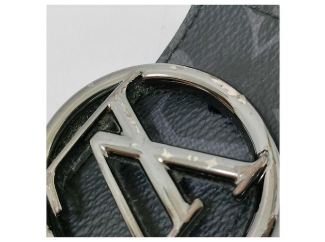 Cintura reversibile in pelle Monogram Eclipse da uomo Louis Vuitton Nero - vista 10