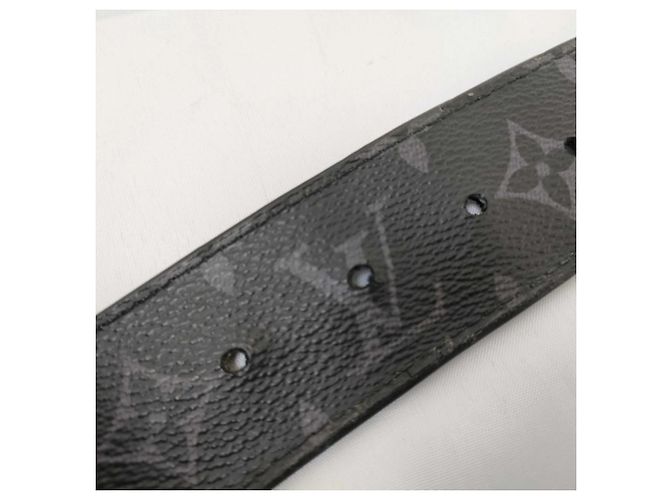 Cintura reversibile in pelle Monogram Eclipse da uomo Louis Vuitton Nero - vista 8