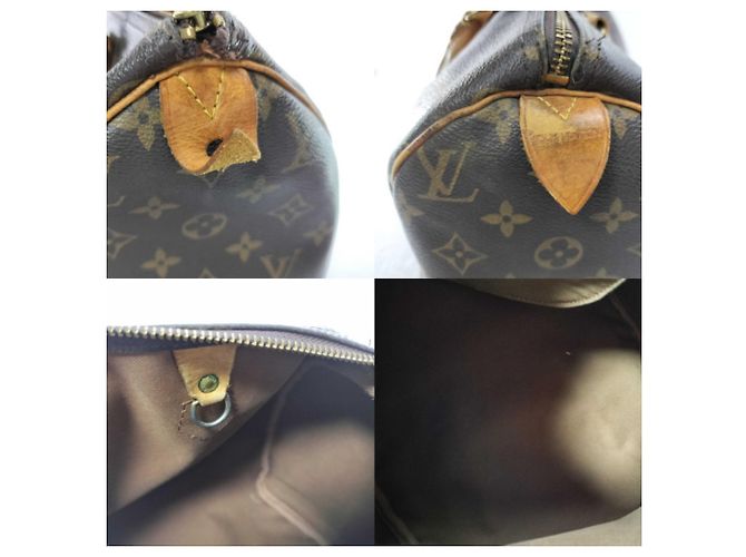 Bolso Louis Vuitton Speedy 35 Castaño - vista 8