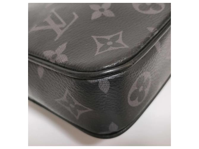 Borsa Pochette Monogram Eclipse Louis Vuitton Marrone Nero - vista 6