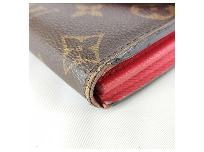 Sarah Louis Vuitton Monogram Langbörse Braun Rot - Ansicht 2