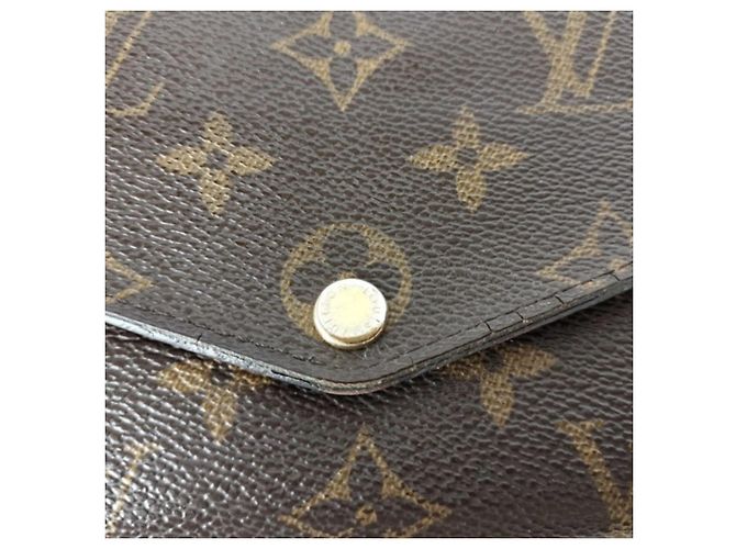 Sarah Louis Vuitton Monogram Langbörse Braun Rot - Ansicht 4
