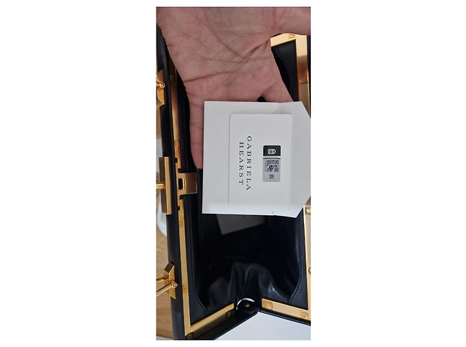Borsa Gabriela Hearst in pelle nera Nero - vista 10