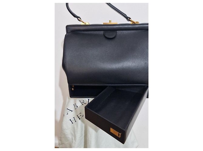 Borsa Gabriela Hearst in pelle nera Nero - vista 13