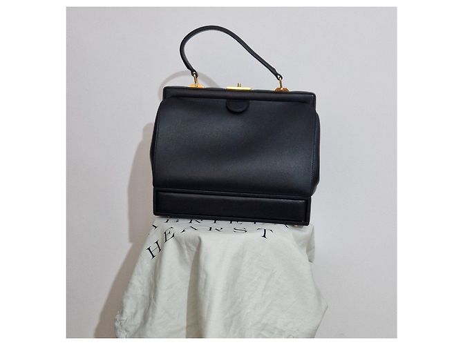 Borsa Gabriela Hearst in pelle nera Nero - vista 3