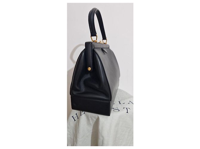 Borsa Gabriela Hearst in pelle nera Nero - vista 4