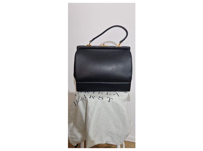 Borsa Gabriela Hearst in pelle nera Nero - vista 7