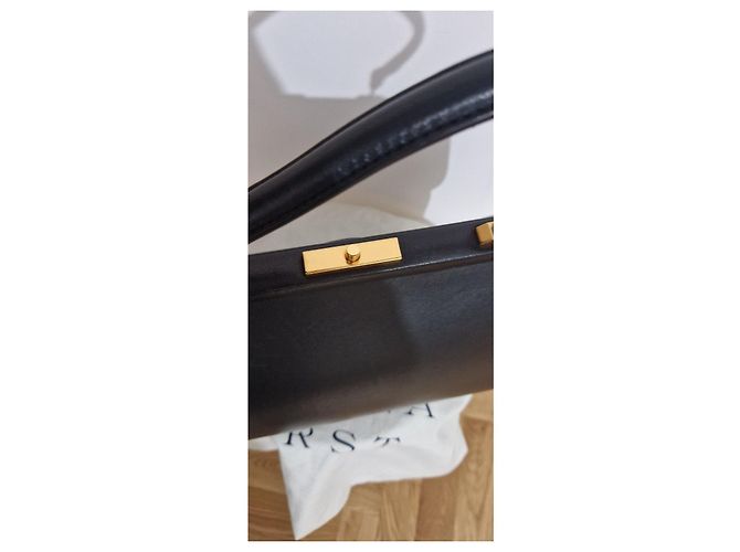 Borsa Gabriela Hearst in pelle nera Nero - vista 8