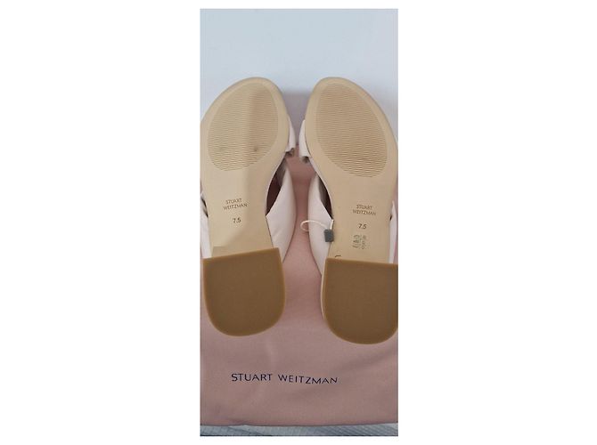 Sandali Stuart Weitzman in pelle beige - vista 4