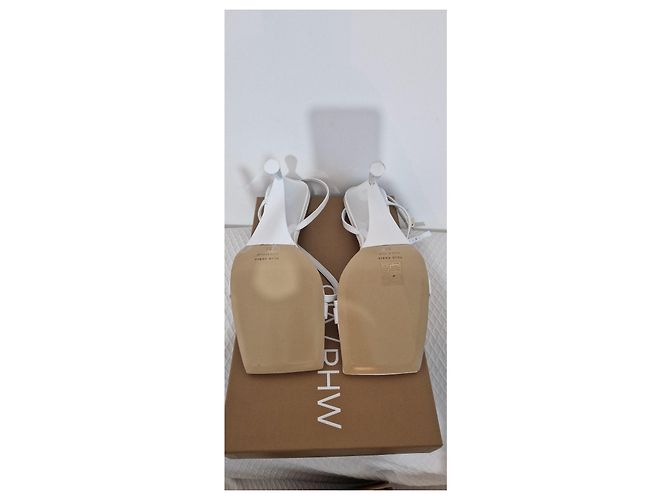 Autre Marque Weiße Leder-High Heels GIA/RHW - Ansicht 4