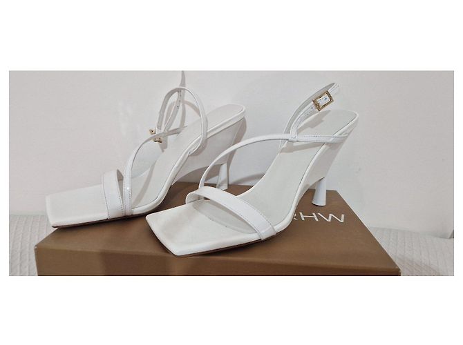 Autre Marque Weiße Leder-High Heels GIA/RHW - Ansicht 6