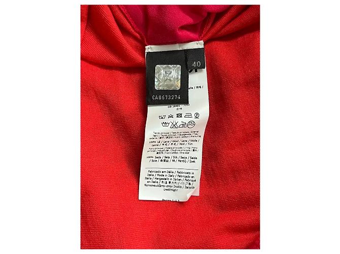 Fendi Cardigan aus roter Wolle mit Fuchsia Crepe Fuschia - Ansicht 5