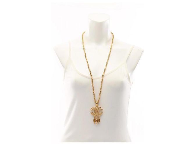 Timeless Collana Placcata Oro Chanel Coco Mark D'oro - vista 6