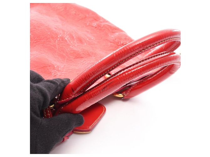 Rote Lackleder Tote Bag von Prada - Ansicht 11