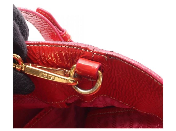 Rote Lackleder Tote Bag von Prada - Ansicht 13