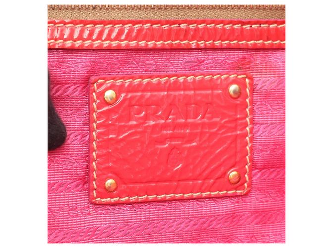Rote Lackleder Tote Bag von Prada - Ansicht 4