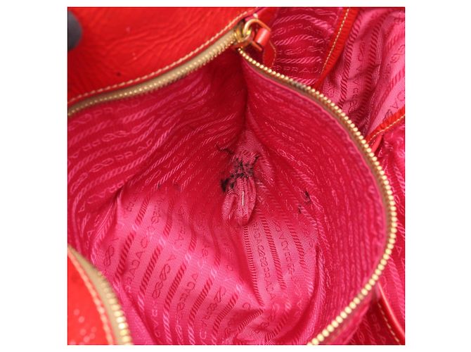 Rote Lackleder Tote Bag von Prada - Ansicht 5