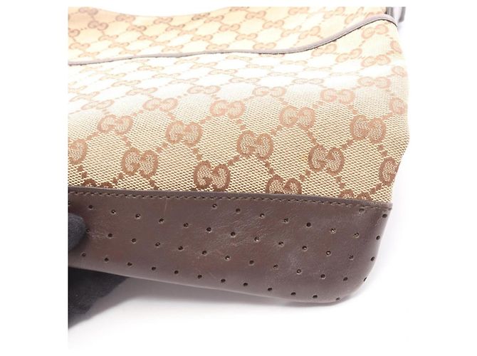 Borsa a Spalla in Tela GG Gucci Marrone Beige - vista 10