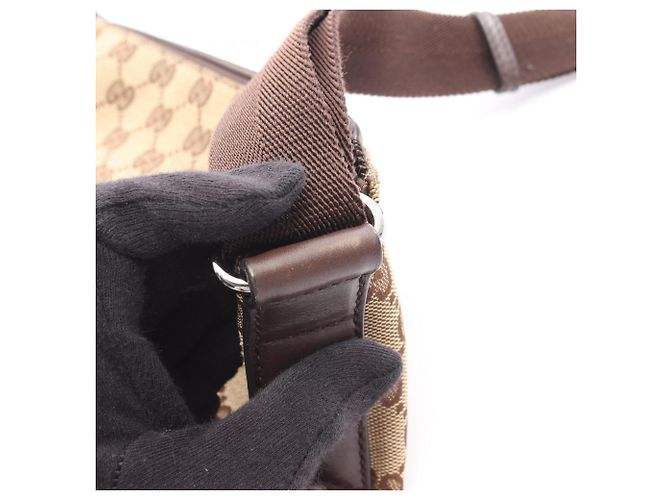 Borsa a Spalla in Tela GG Gucci Marrone Beige - vista 12