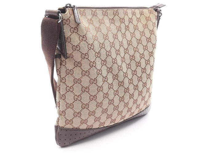 Borsa a Spalla in Tela GG Gucci Marrone Beige - vista 2