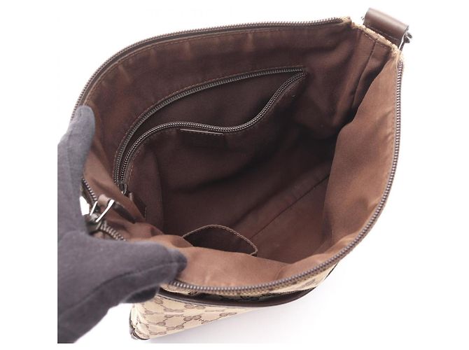 Borsa a Spalla in Tela GG Gucci Marrone Beige - vista 3
