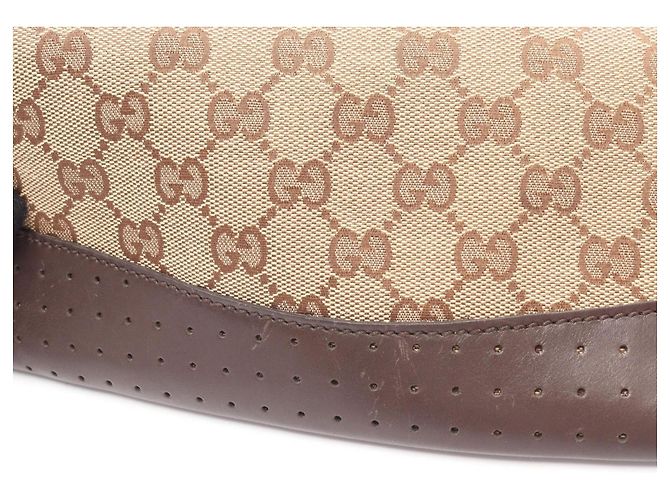 Borsa a Spalla in Tela GG Gucci Marrone Beige - vista 9