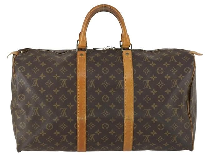 Louis Vuitton Keepall Monogram Canvas 50 Marrone - vista 2
