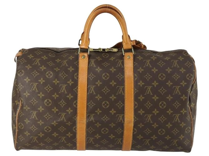 Louis Vuitton Keepall Monogram Canvas 50 Marrone - vista 2