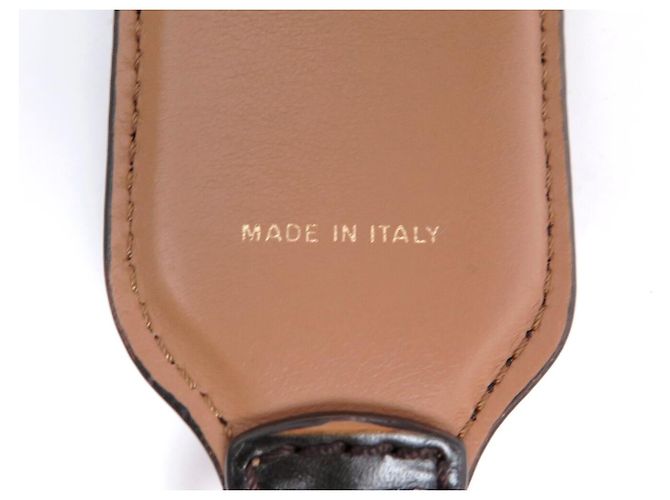 FENDI 8AV077 BANDOULIERE ANSE STRAP YOU CUOIO MARRONE 90CM STRAP PER BORSA - vista 6