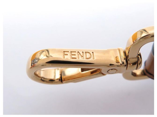FENDI 8AV077 BANDOULIERE ANSE STRAP YOU CUOIO MARRONE 90CM STRAP PER BORSA - vista 7