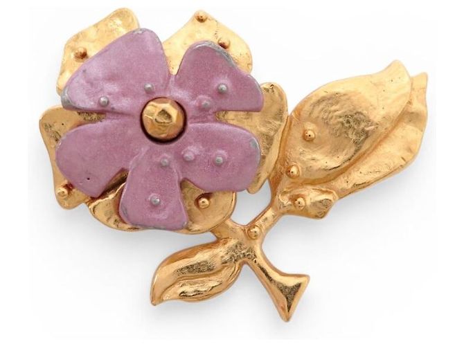 SET VINTAGE JEAN LOUIS SCHERRER COLLANA + ORECCHINI + BROCCO IN EMAIL D'oro - vista 19