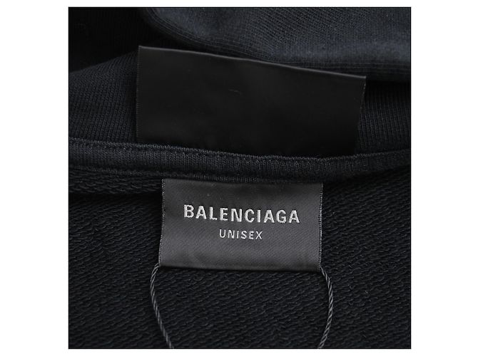 Everyday Felpa con zip Balenciaga in cotone nero - vista 4